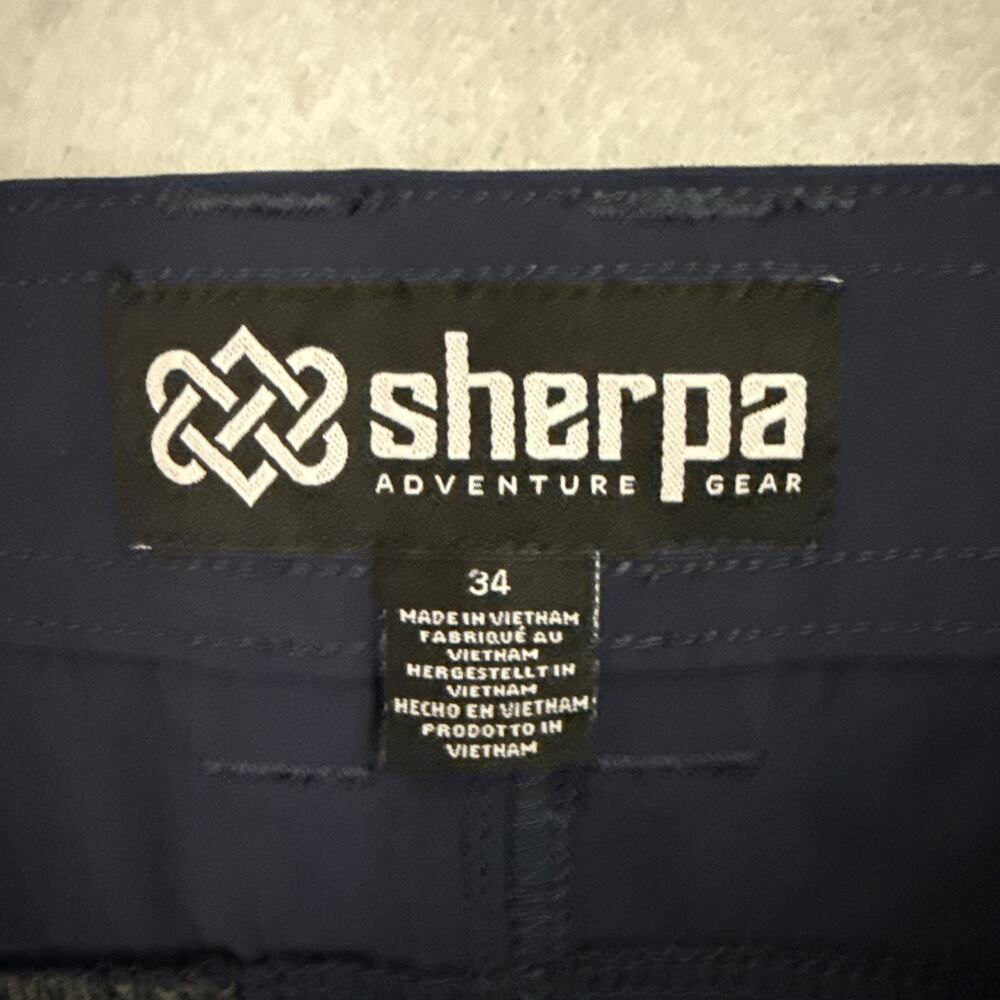Sherpa Adventure Gear Mens 34 Cargo Shorts Blue Jamyang Drawstring Nylon Hiking - Picture 2 of 15